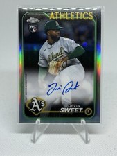 Devin Sweet 2024 Topps Update Chrome Refractor Auto /499 Oakland A's RC #AC-DS