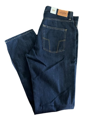 NWT Fossil Deadstock Men’s Easy Fit Denim Jeans Ink Wash Light Whiskering 34x34 - 第 11/11 張圖片
