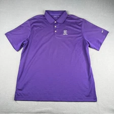 Nike Golf Dri Fit Polo Shirt 2XL Purple TPC Eagle Trace Embroidered Logo Mens