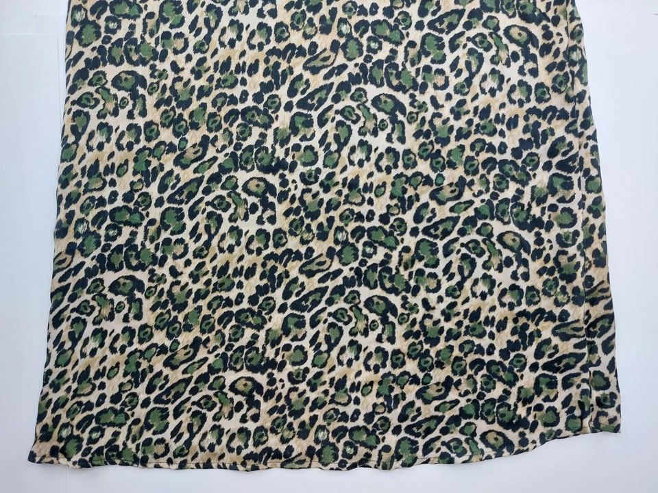 Trixxi Blouse Top Womens Medium Leopard Print High Neck Shirt New With Tags Foto 2 de 4