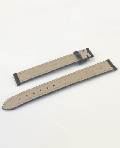 Genuine New Cartier 13mm x 12mm Black Alligator Leather Band Strap - Picture 2 of 3