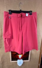Columbia PFG omni-shade men's salmon board shorts 38W 9L stretch flat solid loos