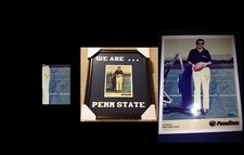 JOE PATERNO SIGNED 8x10 PHOTO WE ARE PENN STATE 19x22 FRAMED DISPLAY W/COA NICE