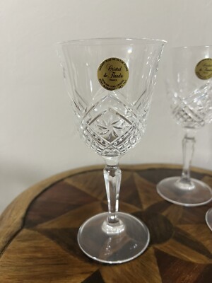 Cristal de Flandre フランス アンティーク Crystal De Flandre France Genuine Lead Crystal Set Of 4 Glasses | eBay
