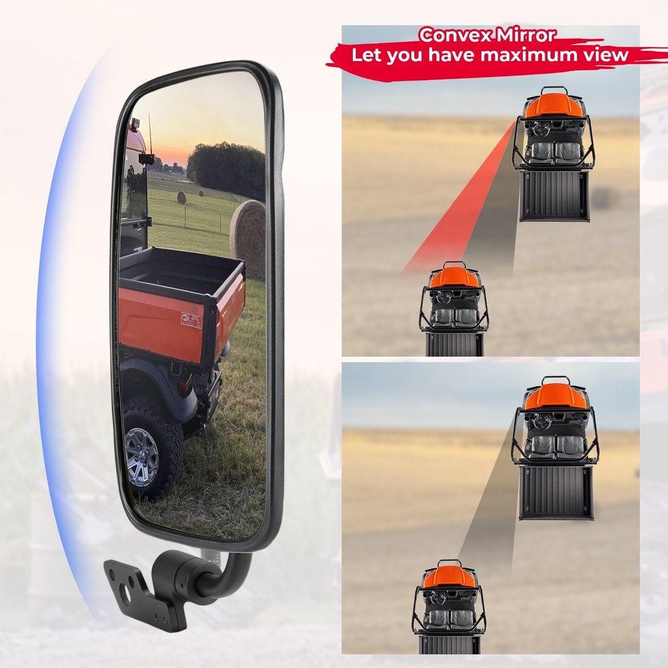 2PCS Tractor Rear View Side Mirrors w/Cab For KUBOTA RTV X1100C | eBay