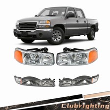 For Gmc Sierra 1500 1999-2003-2007yukon 2000-2006 Headlights Assy Halogen 4pcs