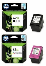 Genuine Original HP 62XL Black & Colour Ink Cartridges C2P05A C2P07A New Sealed