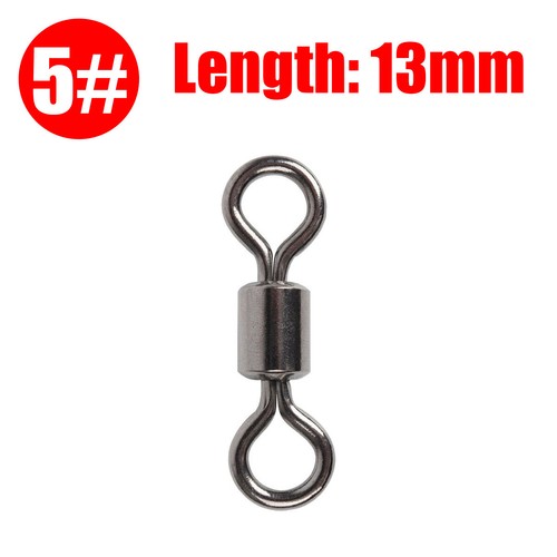 100/50x Rolling Barrel Swivel 42-330lb Fishing Swivels Solid Ring #1-#8,1/0-6/0 - Picture 21 of 28
