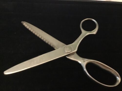 Vintage WISS CC7 Pinking Shears Zig Zag Scissors Made in USA 7.5" Chrome - Picture 3 of 7