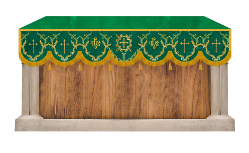 Altar Superfrontal Adorned with intricate embroidered trims - Church Parament - Picture 13 of 24