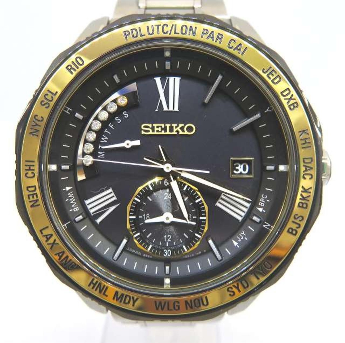 Seiko Brightz 8B54-0BG0 Radio wave control Date Titan
