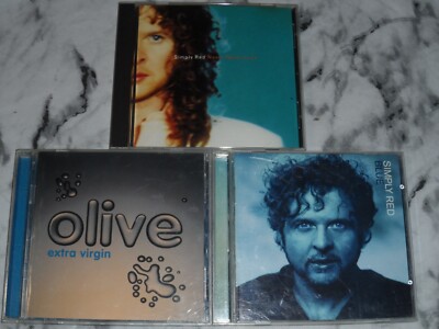Simply Red 3 CD Lot Never Never Love Promo Single BLUE Olive Extra Virgin
