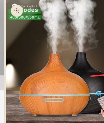 550ml Essential Oil Diffuser,5 In 1 Aromatherapy Ultrasonic Cool Mist Humidifier
