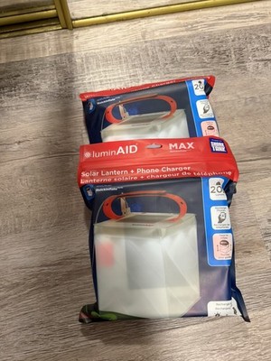 Set of  2 LuminAID MAX 2-in-1 Solar Lantern & Phone Charger 