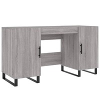 Schreibtisch Grau Sonoma 140X50X75 Cm Spanplatte Arbeitsplatz Home Office