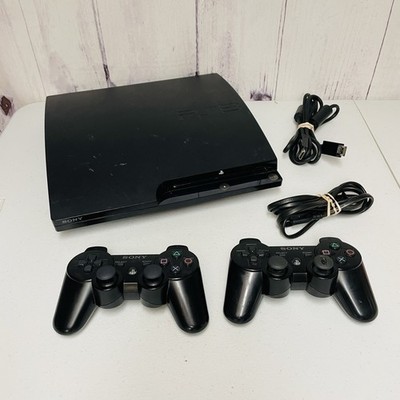 Sony PlayStation 3 PS3 Slim Console CECH-2001A With Cords Controllers Works!
