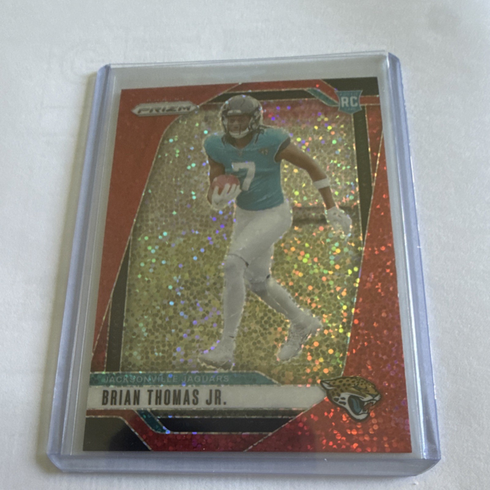 2024 Panini Prizm Football Brian Thomas Jr. Red Sparkle Rookie Jaguars #314