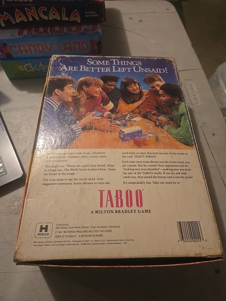 Vintage 1989 Taboo Board Game The Game Of Unspeakable Fun Complete Great - Image 2 of 3