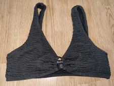 Gorgeous Black Textured BOOHOO bikini Top size 10