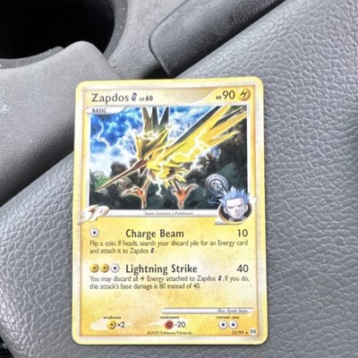 Pokemon TCG Zapdos G 12/99 Platinum SP Rare English 2009 90 HP