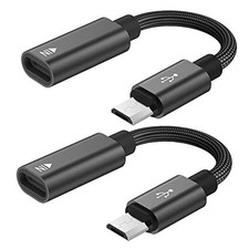 USB C to Micro USB Adapter, 2 Pack Type C Female to Micro USB Male Charger