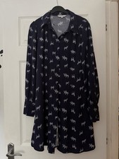 Next ladies size 12 navy shirt dress