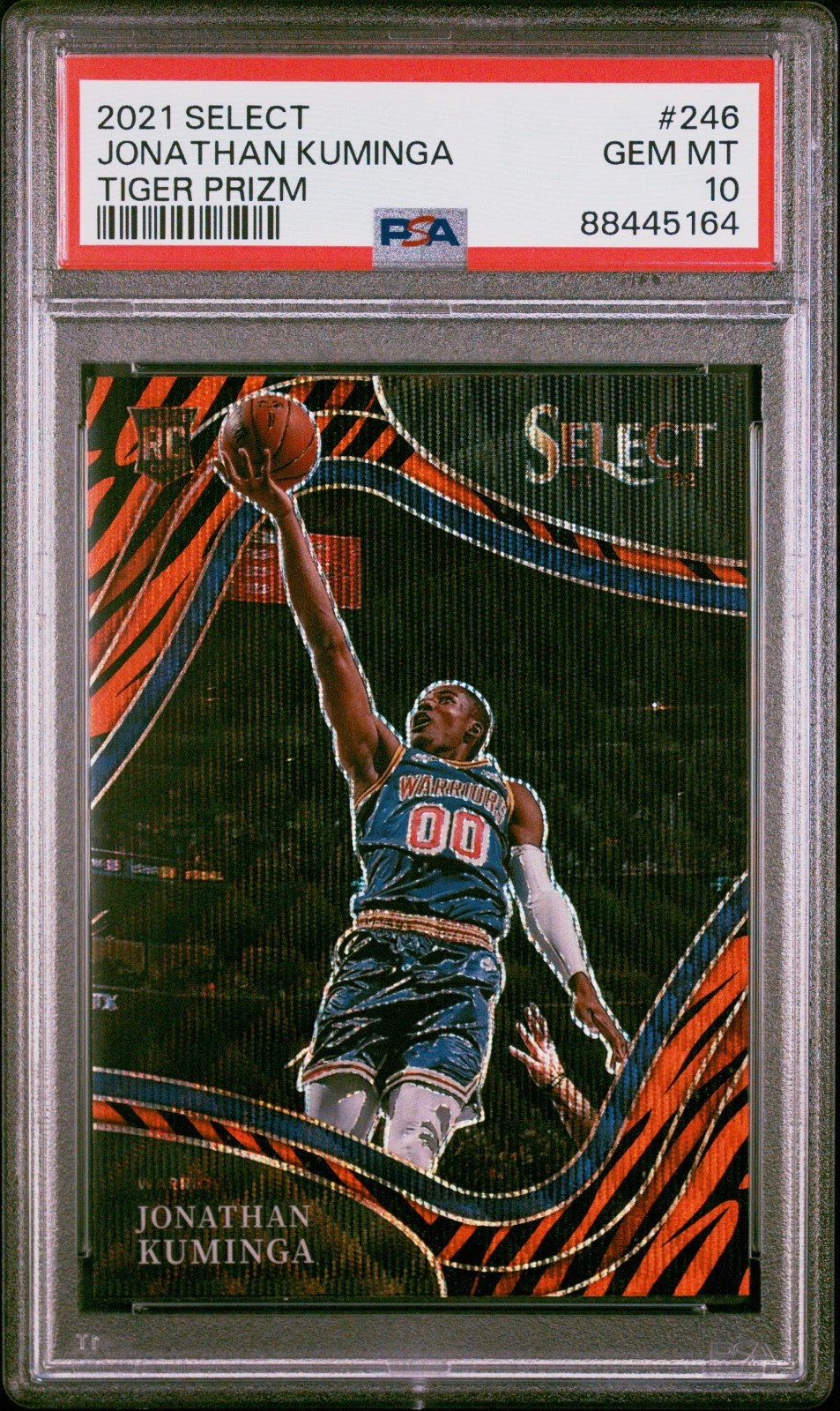 JONATHAN KUMINGA 2021-22 SELECT COURTSIDE ROOKIE TIGER PRIZM RC PSA 10 POP 1