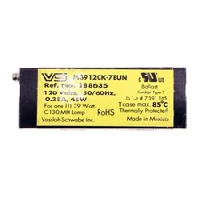 VASSLOH SCHWABE M3912CK-7EUN ELECTRONIC METAL HALIDE MH BALLAST, 39W C130, 120V