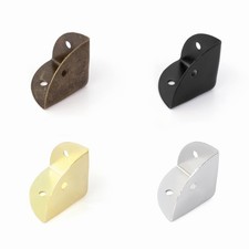 4PCS 1Inch Black Antique Iron Corner Protector, Corner Guard for Furniture