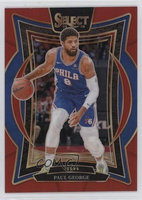 2024-25 Panini Select Concourse Red Prizm 108/199 Paul George #37 1b1x