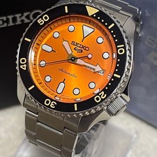 SEIKO 5 Sports SBSA231 Orange Automatic Mechanical Diver Men's Watch