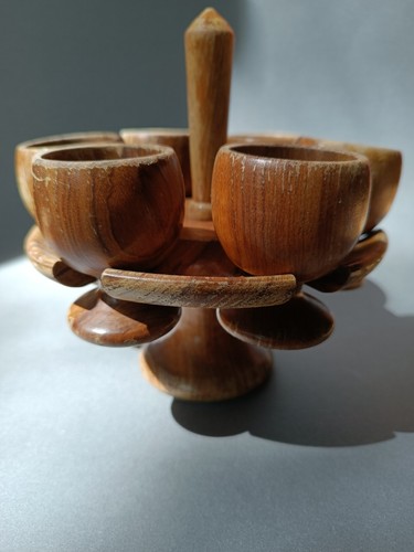 Set de 6 coquetiers en bois