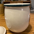 VINTAGE Red Apples Apple Print Canister Kitchen Storage Cookie Jar with Lid 10” — photo 5