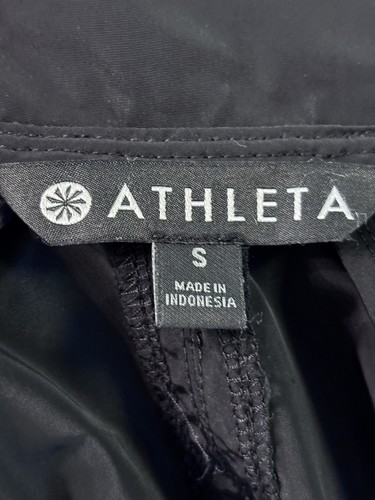 Athleta Rain Drop Jacket Hooded Longline Black Windbreaker Full Zip Women's S - Picture 7 of 8