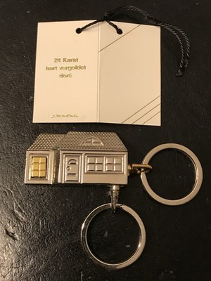 Auto und Haus Schlüsselanhänger 24 Karat hart vergoldet