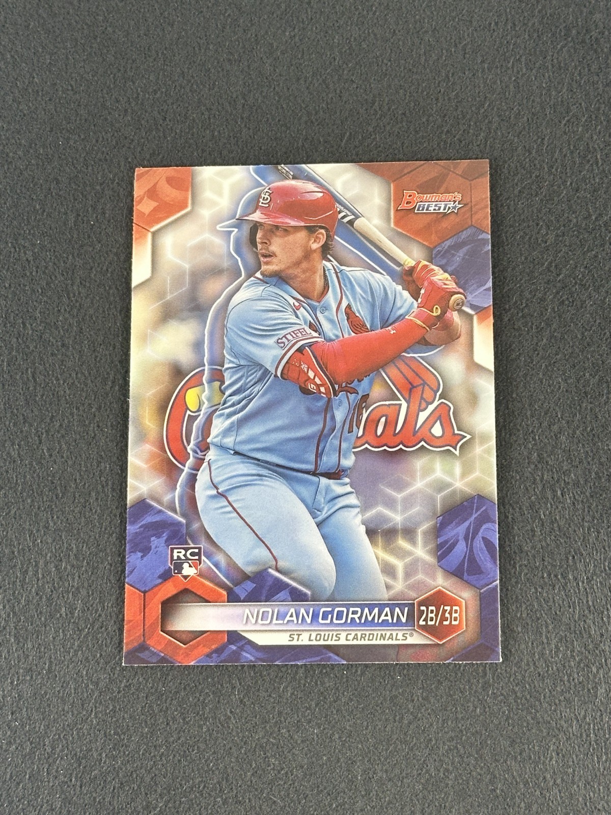 2023 Bowman's Best NOLAN GORMAN RC Refractor #29 St. Louis Cardinals