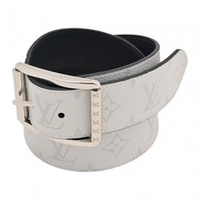 Cintura originale LOUIS VUITTON Monogram Ceinture Reverso bianca × Navy lv8730bs