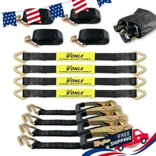 Car Trailer Tie Down Straps 4 Pack Kit 2" x 36'' Heavy Duty Axle Strap