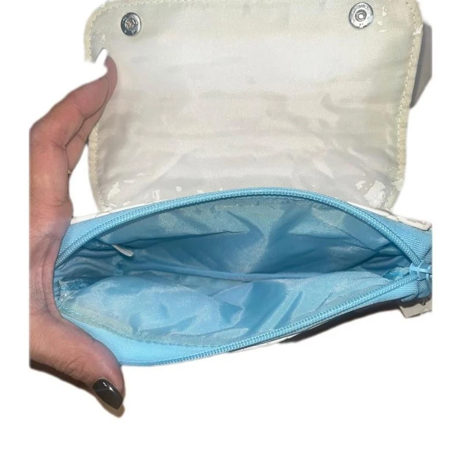 Bolsa cosmética multiusos Hello Kitty Sanrio 2003 vintage blanca y azul con Foto 2 de 4