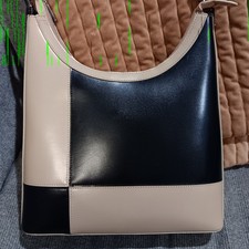 Vintage Daniela Moda Leather Structured Handb...