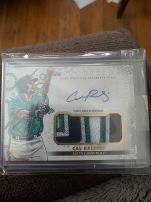 Topps Inception Cal Raleigh rookie auto 4 color patch seattle
