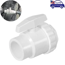 Trimline 2-Way 1 1/2" SLIP ABS Ball Valve SP0722S for Pools, Spas, Water Systems