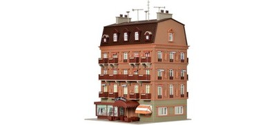 Vollmer 43782 HO City Hotel with LED Lighting Building Kit
