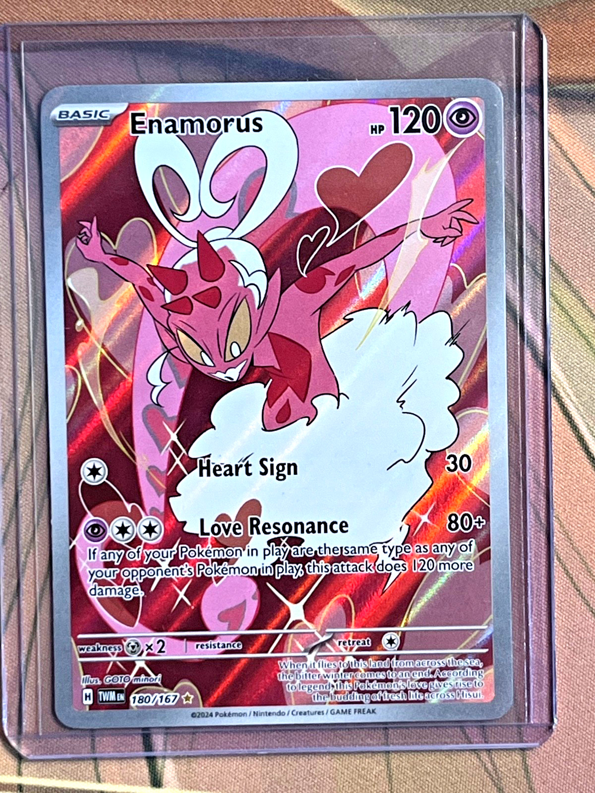 Pokemon Enamorus 180/167 Illustration Rare Twilight Masquerade Raw Holo