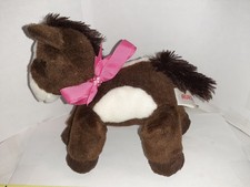 Aurora World Plush Horse Pinto Pony Brown White 6" Stuffed Animal Toy