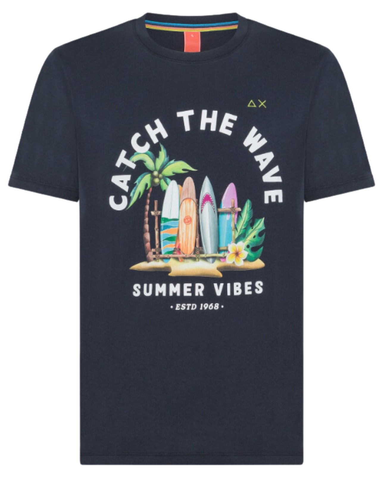 Модная футболка Sun68 от Kurzarm Herren Baumwolle Blau 13790₽