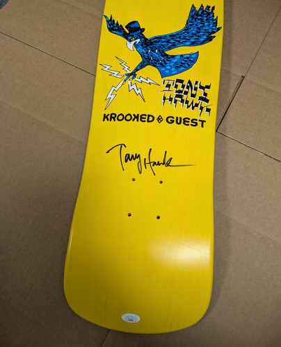 JSA Authentic Signed Auto Tony Hawk Krooked Guest Skateboard Deck