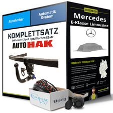 Für MERCEDES E-Klasse Limo. W214 Anhängerkupplung abnehmbar +eSatz 13pol 23- NEU Für MERCEDES E-Klasse Limo. W214 Anhängerkupplung abnehmbar +eSatz 13pol 23- NEU