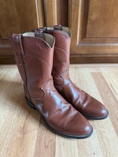Justin Brown Roper Cowboy Boots 10D - Classic - Make An Offer 