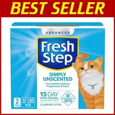 Odor-Fighting Clumping Cat Litter, Unscented, 37 lb